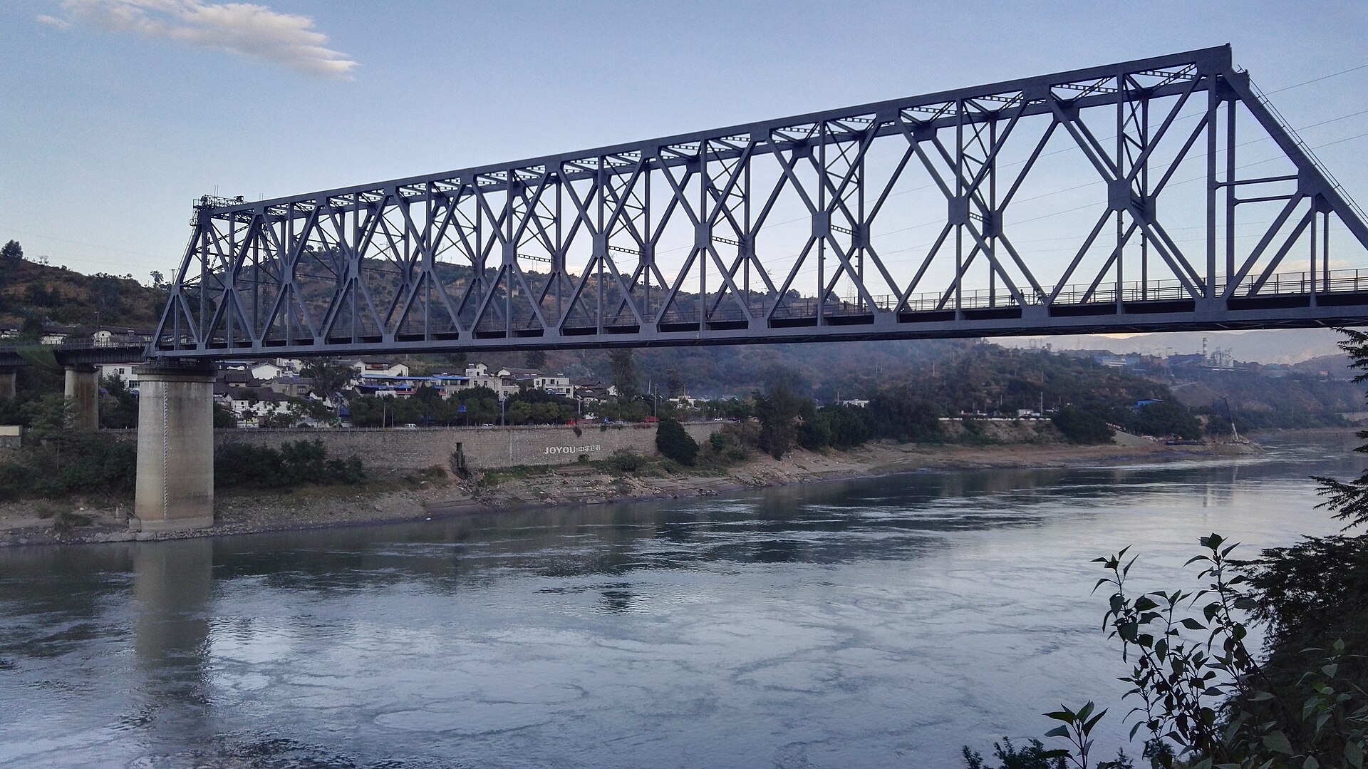 Jinshajiang Bridge of Chengkun Railway - nightfall