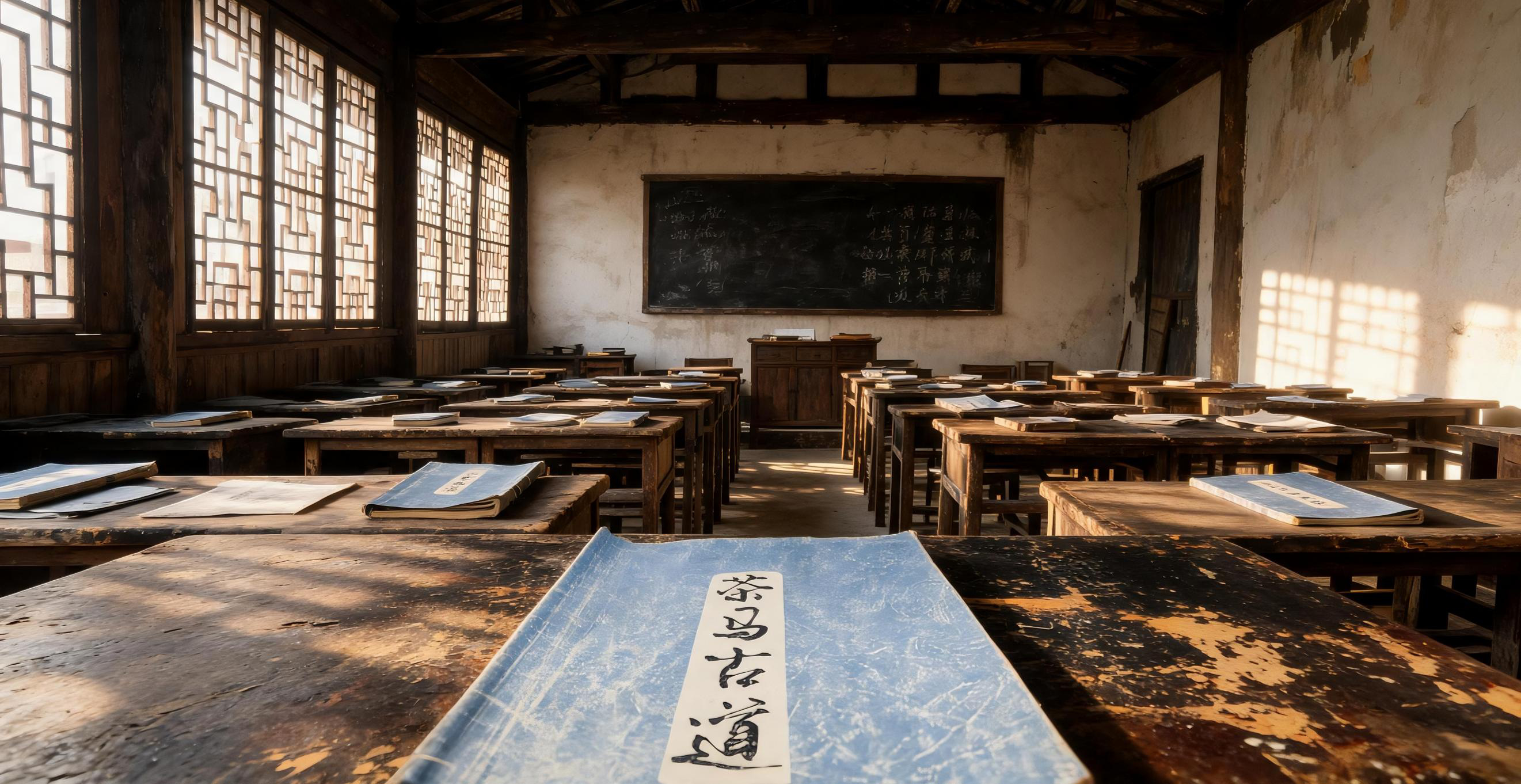 Return to Heart edition - a heritage schoolroom in the Tengchong old town with tea-horse-road booklets