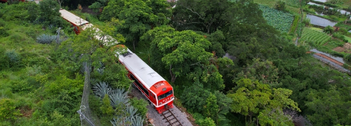 The Silk Road Express threading through the Xishuangbanna rainforest